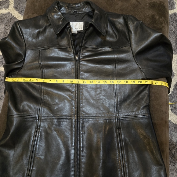 Women's Nine West leather jacket. XL - Picture 4 of 5
